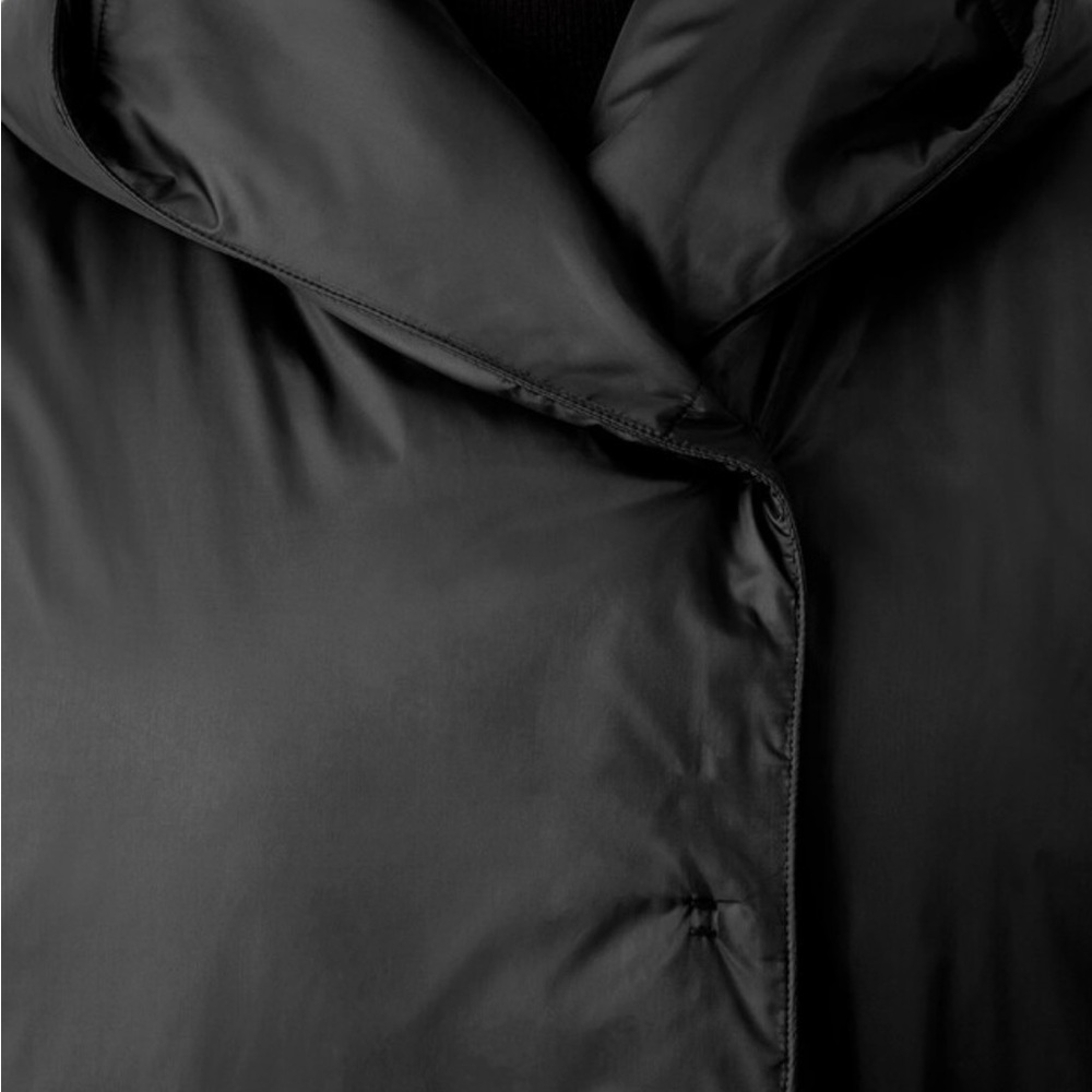 Eileen Fisher Eggshell Recycled Nylon Hooded Long Coat XL - Picture 13 of 14